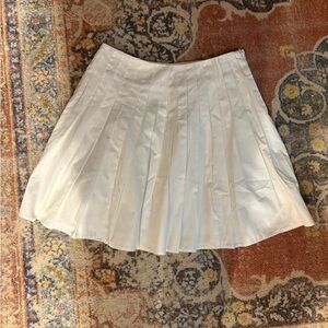 Alex Mill white Cotton Pleated Skirt